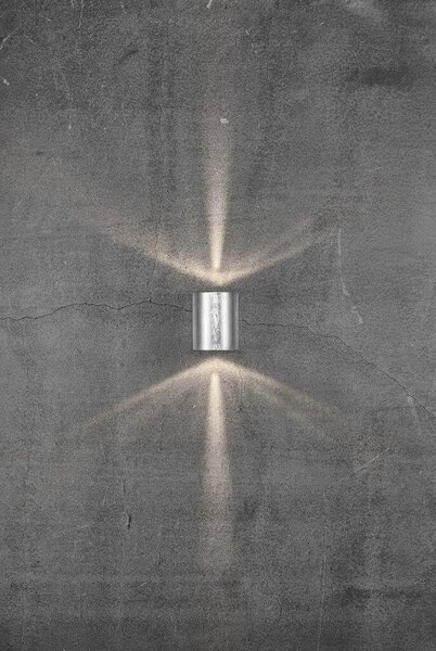 NOR 49701031 Venkovní nástěnné svítidlo Canto 2 2x5W LED galvanizovaná ocel čirá - NORDLUX