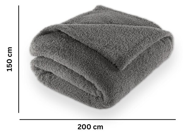 Šedá deka z mikroplyše 150x200 cm Cocoon – Tiseco Home Studio