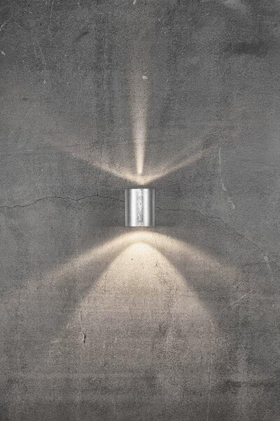 NOR 49701031 Venkovní nástěnné svítidlo Canto 2 2x5W LED galvanizovaná ocel čirá - NORDLUX