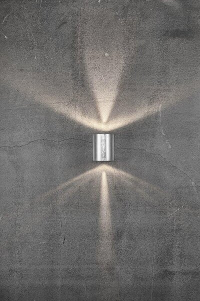 NOR 49701031 Venkovní nástěnné svítidlo Canto 2 2x5W LED galvanizovaná ocel čirá - NORDLUX