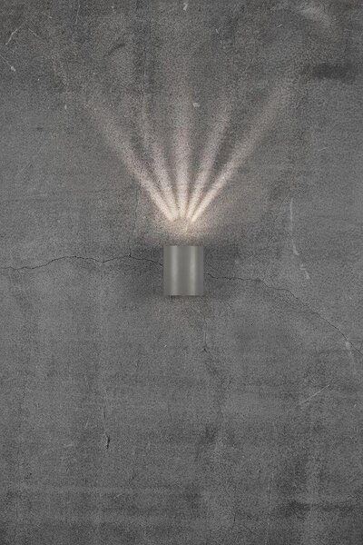 NOR 49701010 Venkovní nástěnné svítidlo Canto 2 2x6W LED šedá čirá - NORDLUX