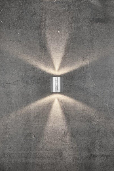 NOR 49701031 Venkovní nástěnné svítidlo Canto 2 2x5W LED galvanizovaná ocel čirá - NORDLUX