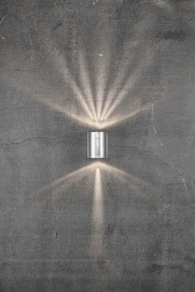 NOR 49701031 Venkovní nástěnné svítidlo Canto 2 2x5W LED galvanizovaná ocel čirá - NORDLUX