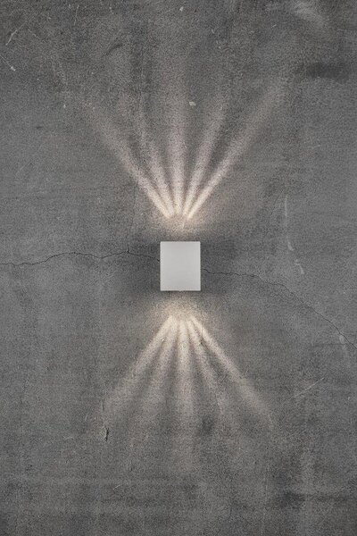 NOR 49711001 Venkovní nástěnné svítidlo Canto Kubi 2 2x6W LED bílá čirá - NORDLUX