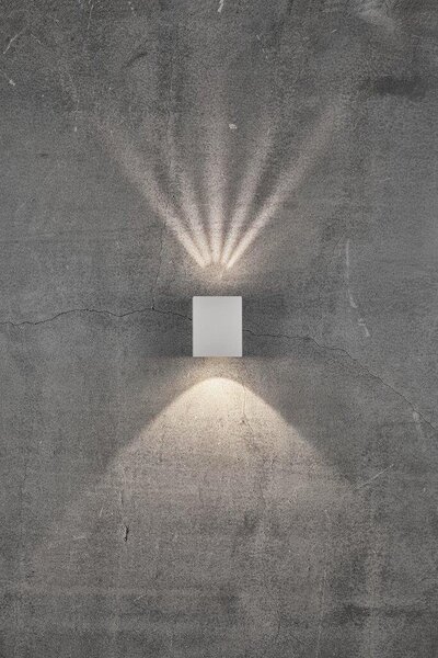 NOR 49711001 Venkovní nástěnné svítidlo Canto Kubi 2 2x6W LED bílá čirá - NORDLUX