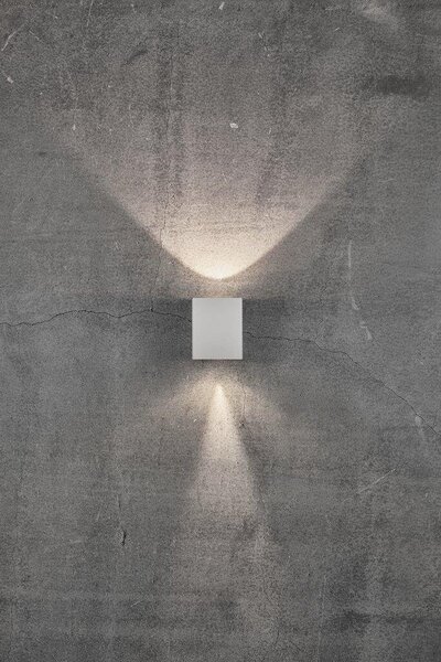NOR 49711001 Venkovní nástěnné svítidlo Canto Kubi 2 2x6W LED bílá čirá - NORDLUX