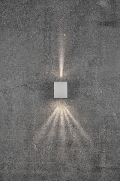 NOR 49711001 Venkovní nástěnné svítidlo Canto Kubi 2 2x6W LED bílá čirá - NORDLUX