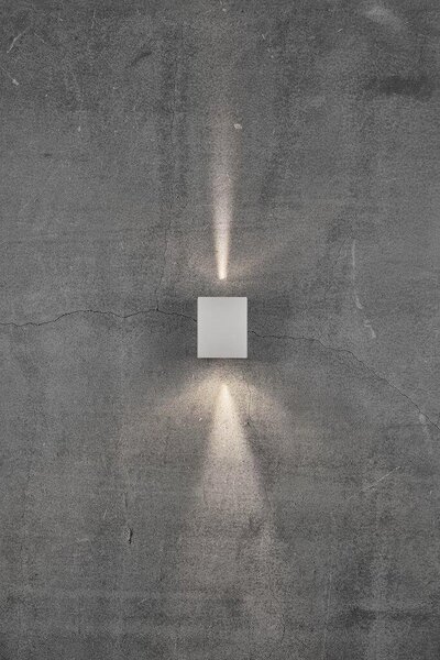 NOR 49711001 Venkovní nástěnné svítidlo Canto Kubi 2 2x6W LED bílá čirá - NORDLUX
