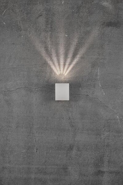 NOR 49711001 Venkovní nástěnné svítidlo Canto Kubi 2 2x6W LED bílá čirá - NORDLUX