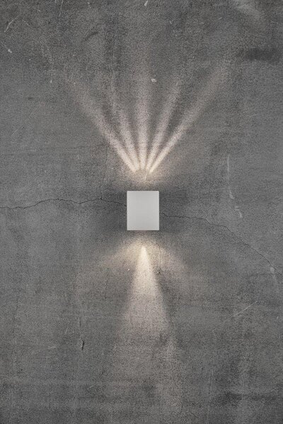 NOR 49711001 Venkovní nástěnné svítidlo Canto Kubi 2 2x6W LED bílá čirá - NORDLUX