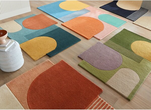 Ručně tkaný vlněný koberec v terakotové barvě 200x290 cm Lozenge Terracotta – Flair Rugs