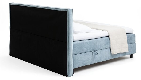 Modrá boxspring postel s úložným prostorem 160x200 cm Elva Bold – Bonami Selection