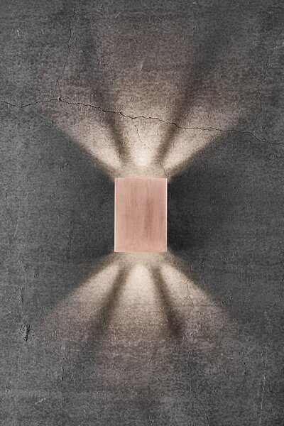 NOR 2019041030 Venkovní nástěnné svítidlo Fold 10 2x3,5W LED měď čirá - NORDLUX