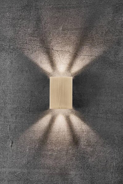 NOR 2019041035 Venkovní nástěnné svítidlo Fold 10 2x3,5W LED mosaz čirá - NORDLUX