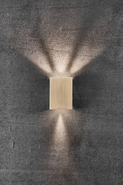 NOR 2019041035 Venkovní nástěnné svítidlo Fold 10 2x3,5W LED mosaz čirá - NORDLUX