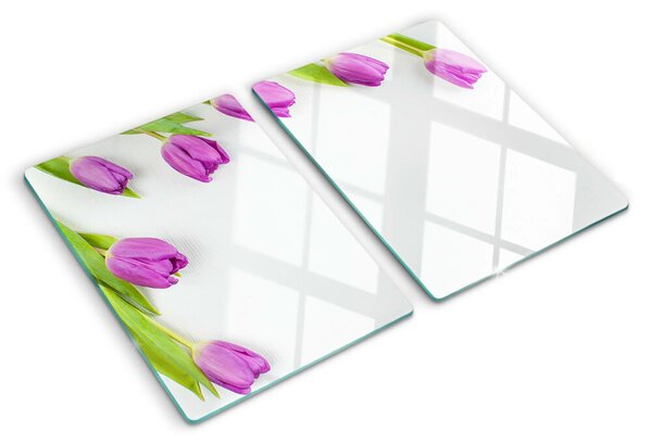Skleněné krájecí prkénko Tulipány na bílém pozadí ddk-nr-wm-00006464
