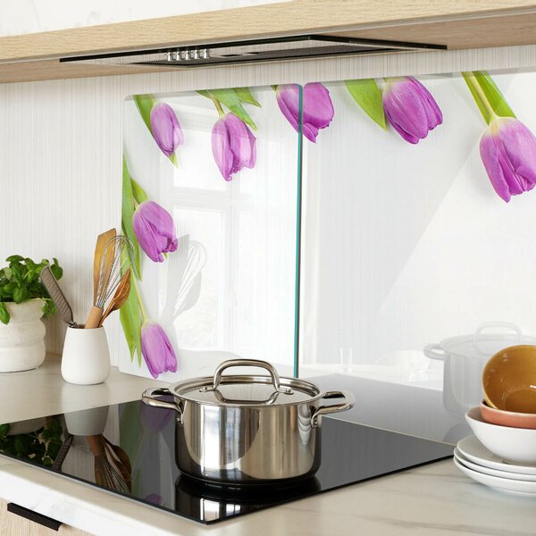 Skleněné krájecí prkénko Tulipány na bílém pozadí ddk-nr-wm-00006464