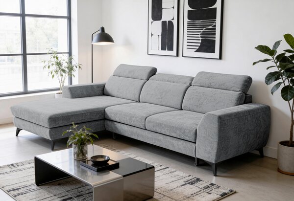 ROHOVÁ SEDAČKA, textil, antracitová Livetastic - Sedací soupravy, Online Only
