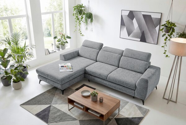 ROHOVÁ SEDAČKA, textil, antracitová Livetastic - Sedací soupravy, Online Only