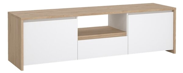 Bílý/v přírodní barvě TV stolek v dekoru dubu 179x52x48 cm Next – Tvilum
