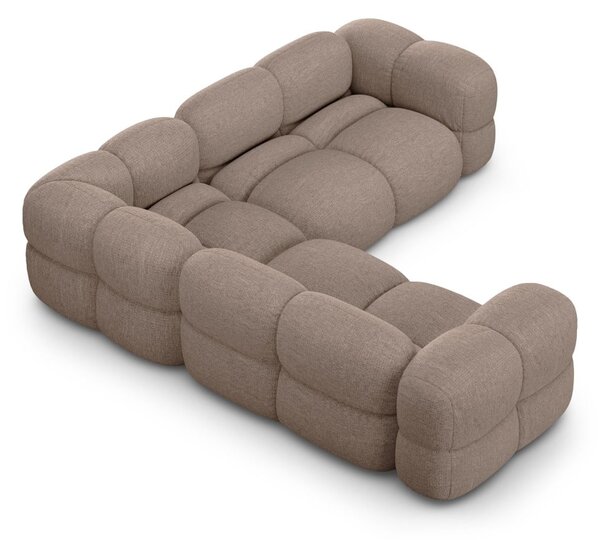 Hnědá rohová pohovka Loretto – Cosmopolitan Design