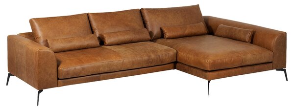 ROHOVÁ SEDAČKA, kůže, koňaková Livetastic - Sedací soupravy, Online Only