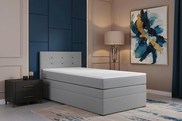 POSTEL BOXSPRING, 90/200 cm, šedá MID.YOU - Postele s úložným prostorem, Online Only