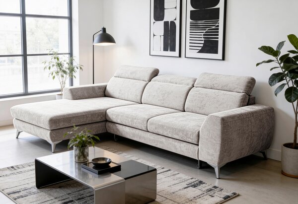 ROHOVÁ SEDAČKA, textil, pískové barvy Livetastic - Sedací soupravy, Online Only