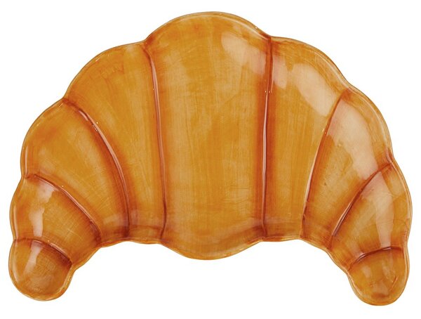 CROISSANT Dekorační talíř 23 x 16 cm - hnědá