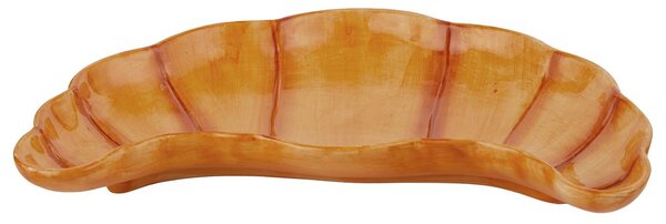 CROISSANT Dekorační talíř 23 x 16 cm - hnědá