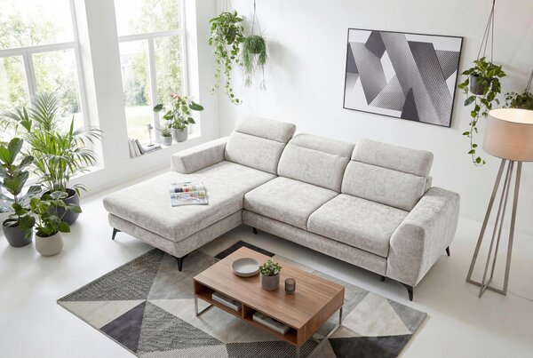 ROHOVÁ SEDAČKA, textil, slonovinová Livetastic - Sedací soupravy, Online Only