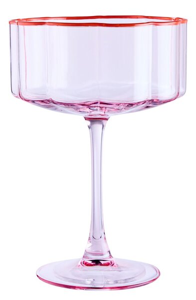 FIORI Sklenice na šampaňské 400 ml - růžová/oranžová