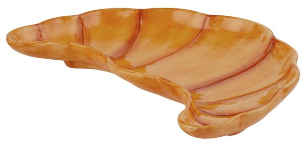 CROISSANT Dekorační talíř 23 x 16 cm - hnědá
