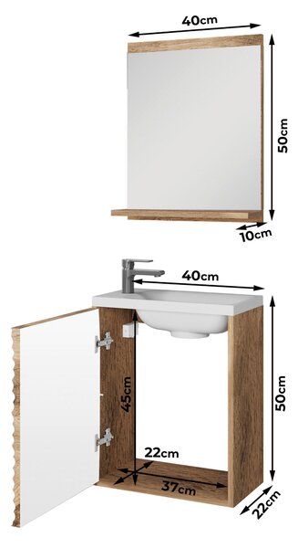 KOUPELNA PRO HOSTY, černá, 40/100/22 cm P & B - Koupelnové série, Online Only