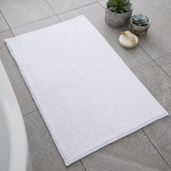 Bílá koupelnová předložka 50x80 cm Bobble – Catherine Lansfield