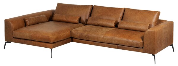 ROHOVÁ SEDAČKA, kůže, koňaková Livetastic - Sedací soupravy, Online Only