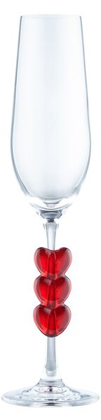 LOVEBIRDS Sada sklenic na šampaňské srdíčka 180 ml 2 ks