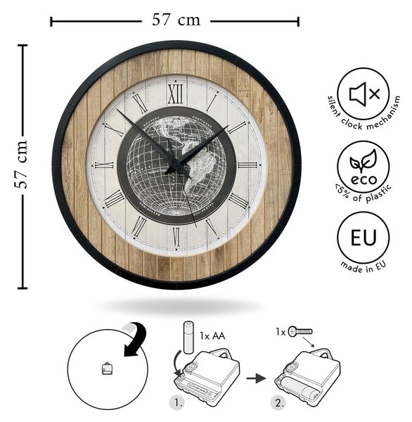 Nástěnné hodiny ø 57 cm Jacob – Styler