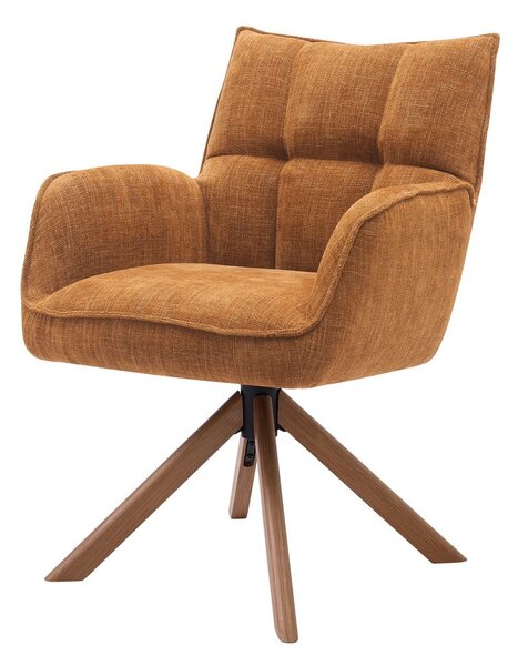 Oranžová čalouněná jídelní křesla v sadě 2 ks Marilla – Unique Furniture
