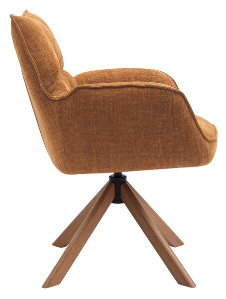 Oranžová čalouněná jídelní křesla v sadě 2 ks Marilla – Unique Furniture
