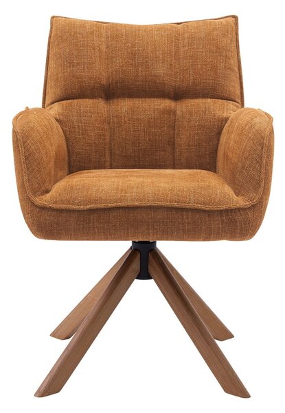 Oranžová čalouněná jídelní křesla v sadě 2 ks Marilla – Unique Furniture