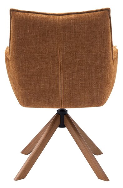 Oranžová čalouněná jídelní křesla v sadě 2 ks Marilla – Unique Furniture
