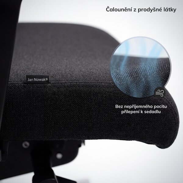 Ergonomická kancelářská židle černá se síťovinou VECTOR