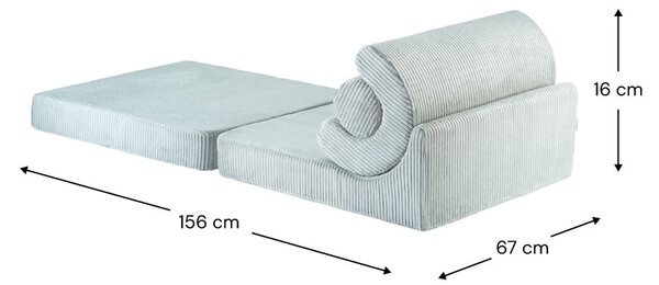Manšestrové dětské křesílko v mentolové barvě Flipster – Wigiwama