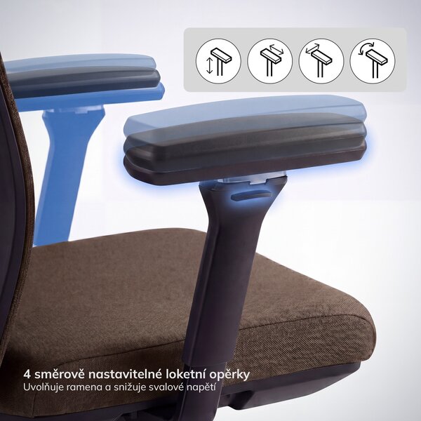 Ergonomická kancelářská židle hnědá VECTOR