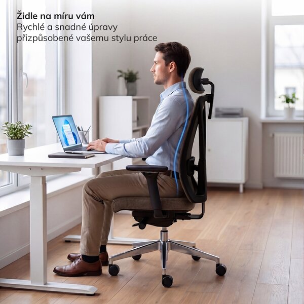 Ergonomická kancelářská židle hnědá VECTOR