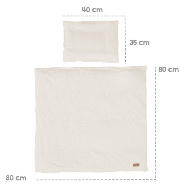 Krémové dětské povlečení do postýlky 80x80 cm Seashells – Roba