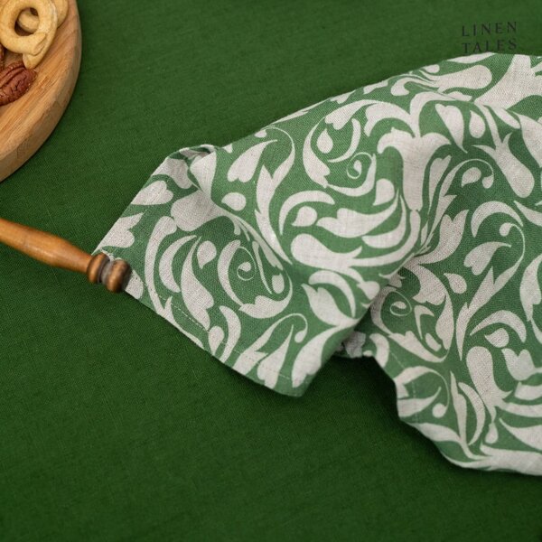 Lněná utěrka 45x65 cm Evergreen Damask – Linen Tales