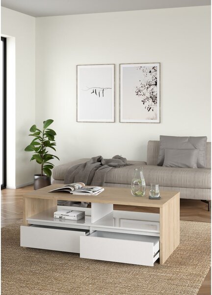 Bílý/v přírodní barvě konferenční stolek 60x120 cm Next – Tvilum