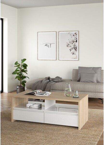 Bílý/v přírodní barvě konferenční stolek 60x120 cm Next – Tvilum